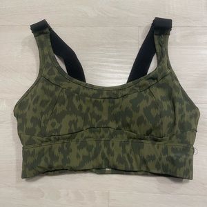 Varley small let's go Edris sports bra, olive green